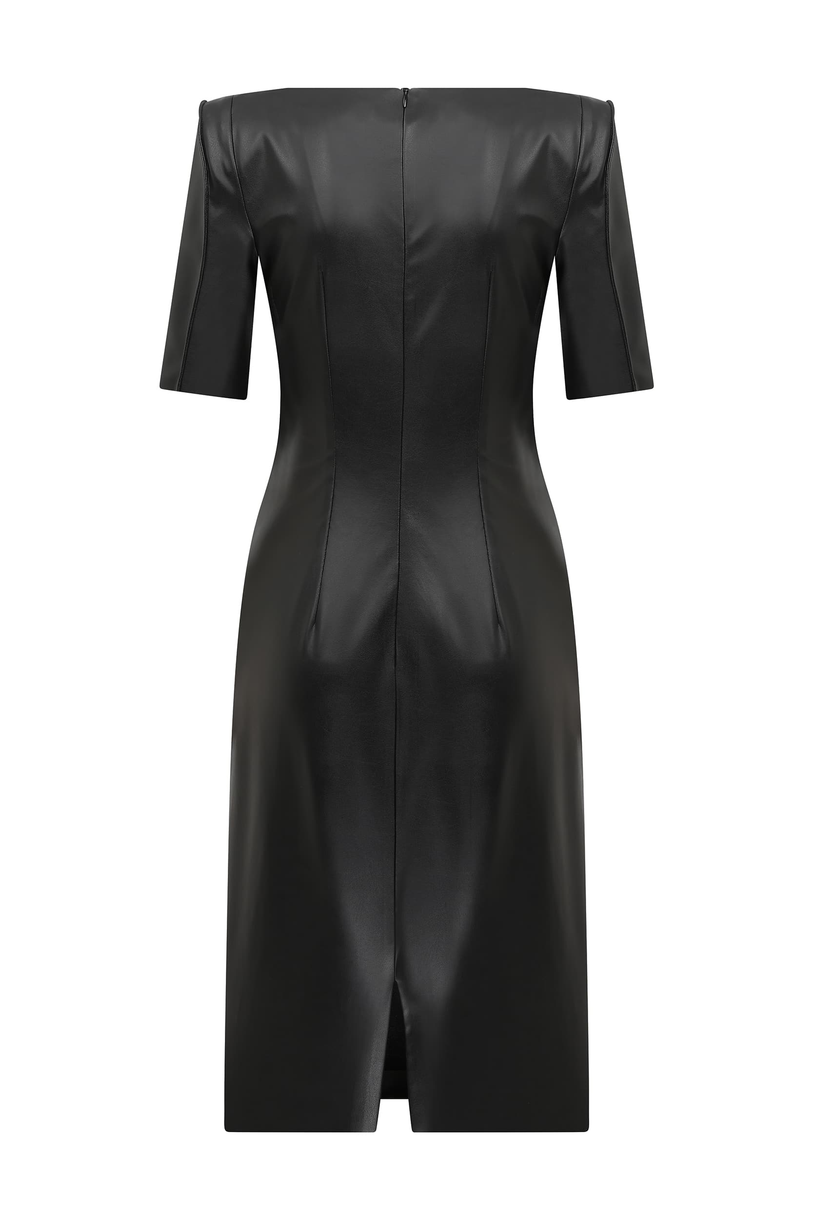 Sassy Black Short Sleeve Dress --[BLACK]