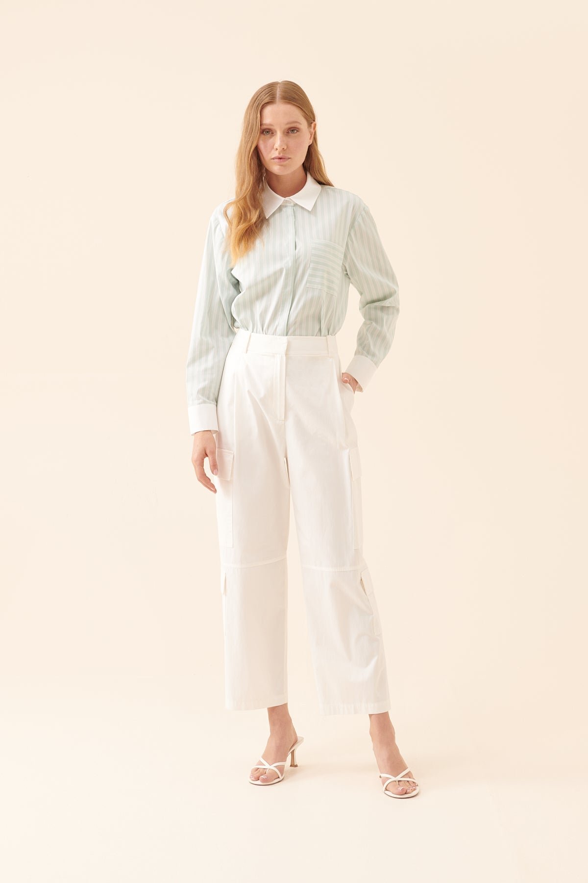Cargo Fusion White Trousers