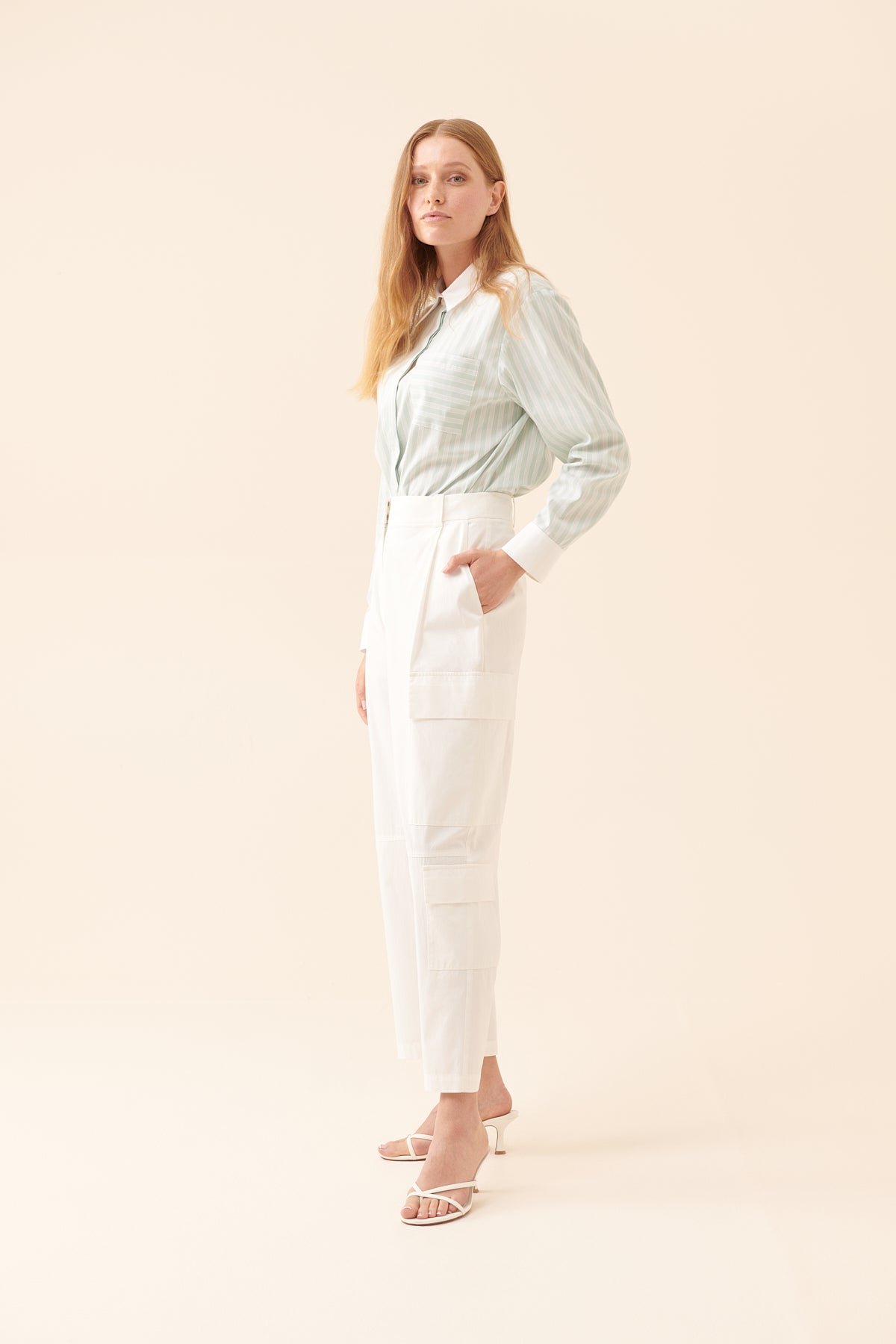 Cargo Fusion White Trousers