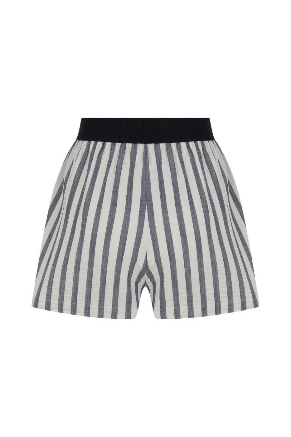 Women's Striped Elastic Waist Shorts Original
