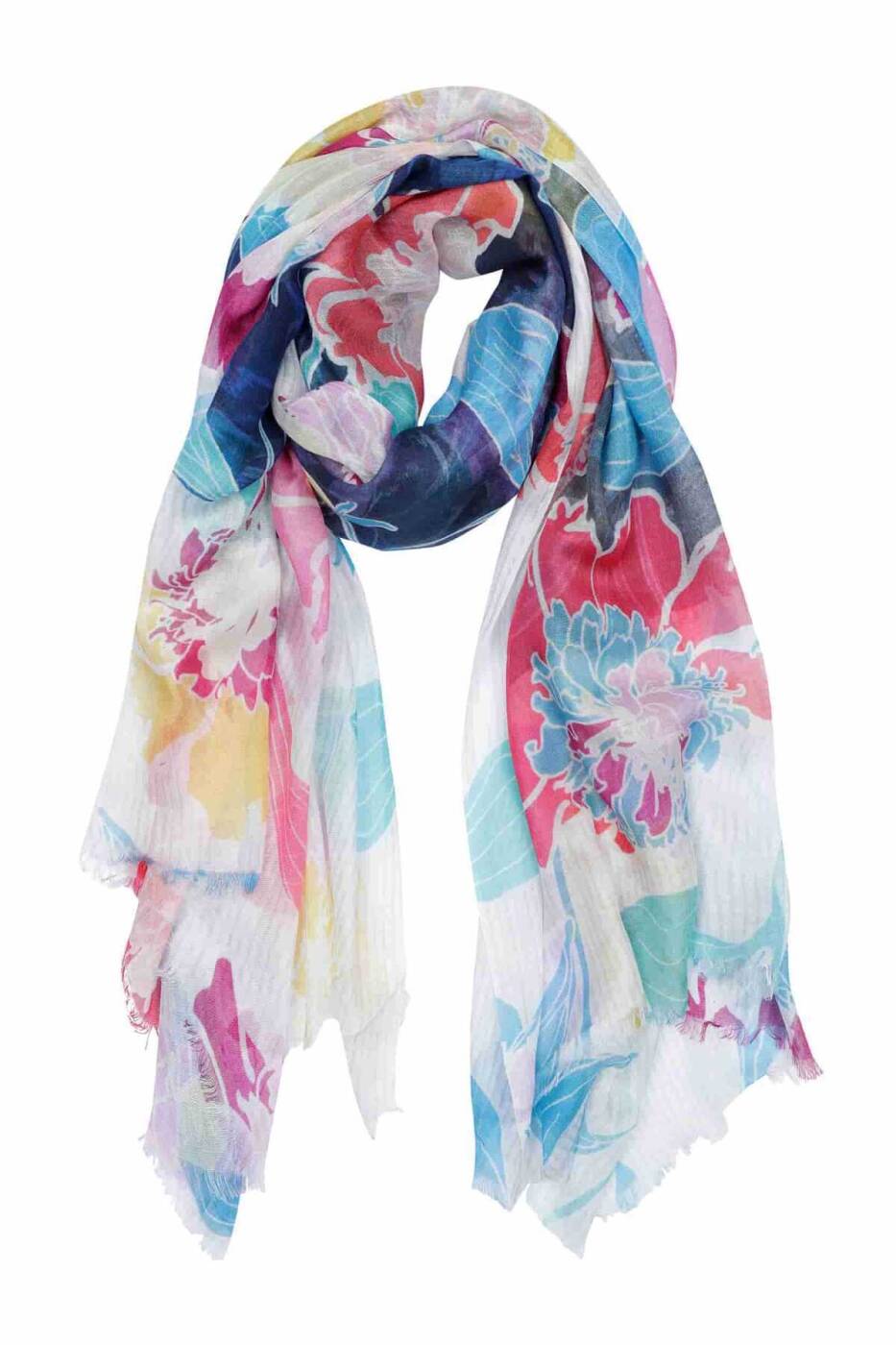VACAY MODE MULTI-COLORED FLORAL PRINTED SCARF - Conscious Product