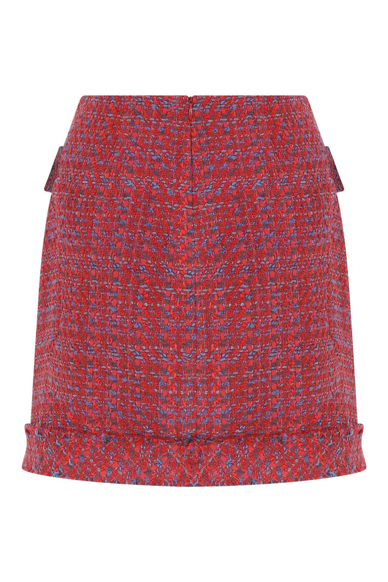 Pocket Detailed Mini Skirt - Red