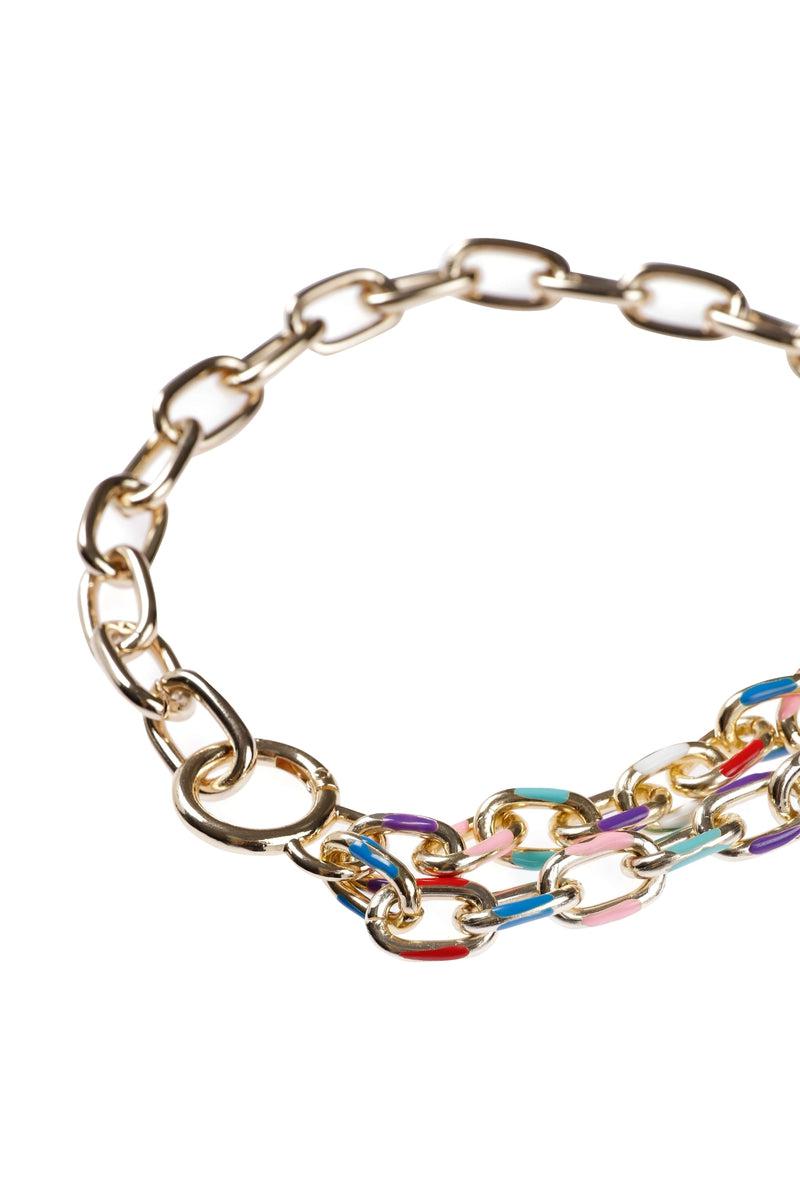 Thick Chain Colorful Necklace
