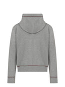 Line Detailed Gray Knitwear Cardigan