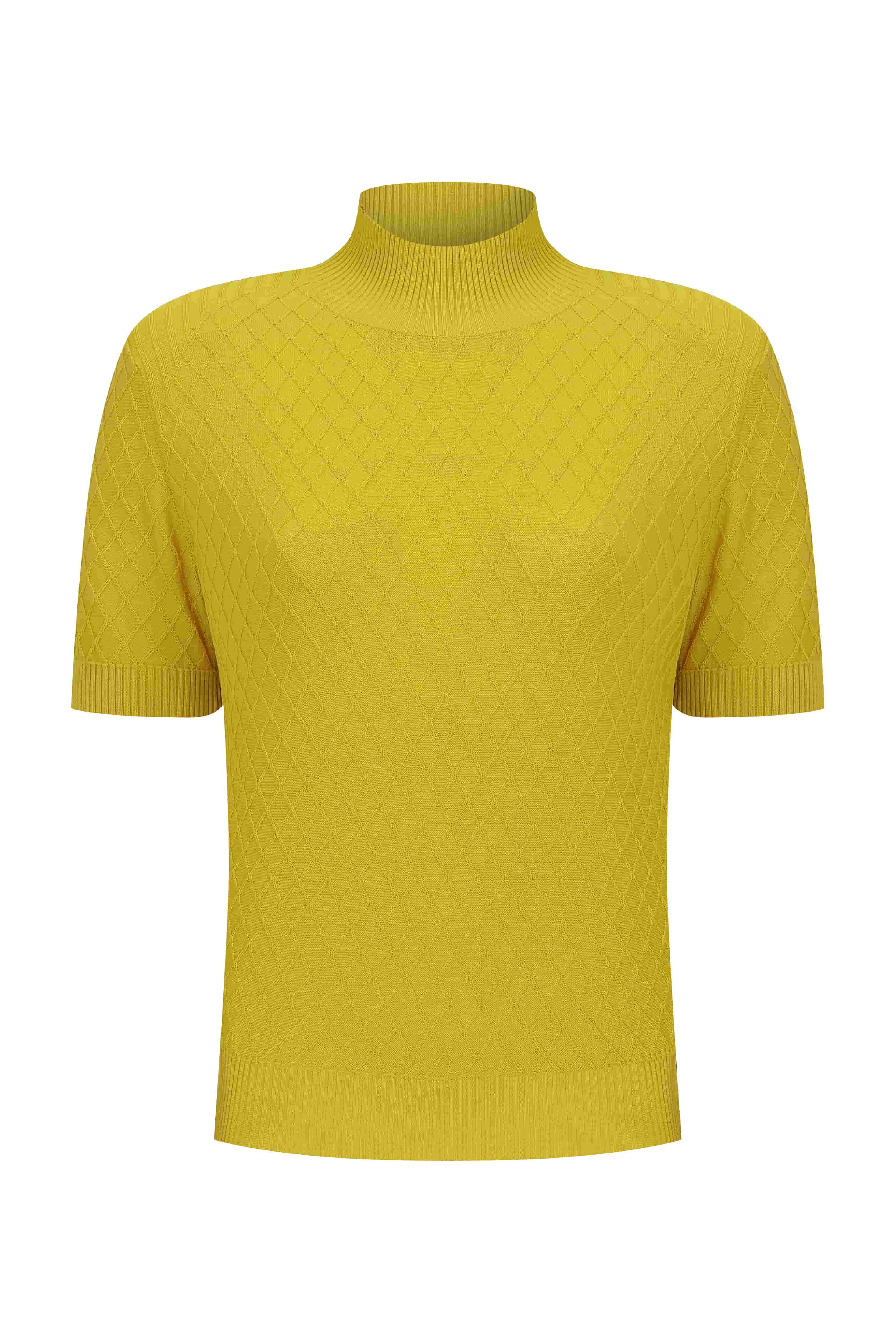 Yellow Turtleneck Women's Knitwear