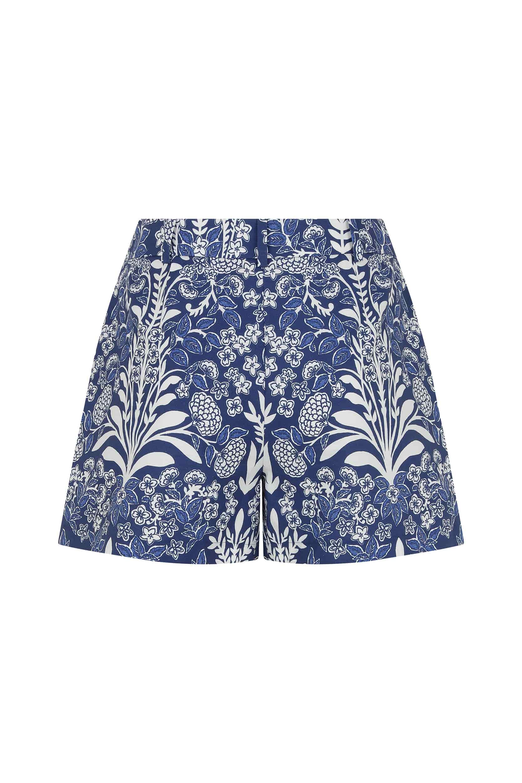 Blue White Floral Shorts -- [ORIGINAL]