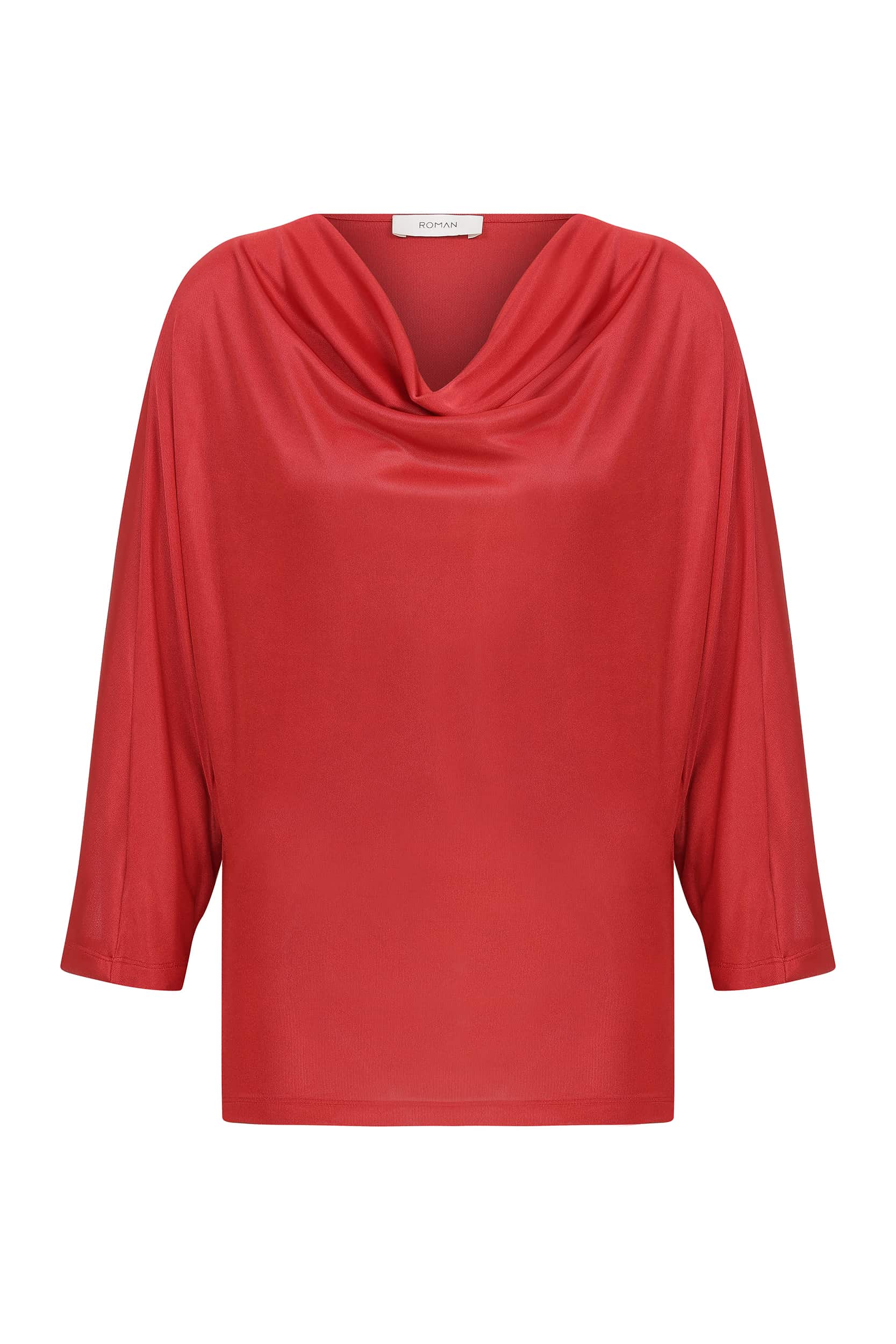 Cowl Neck Blouse ---[RED]