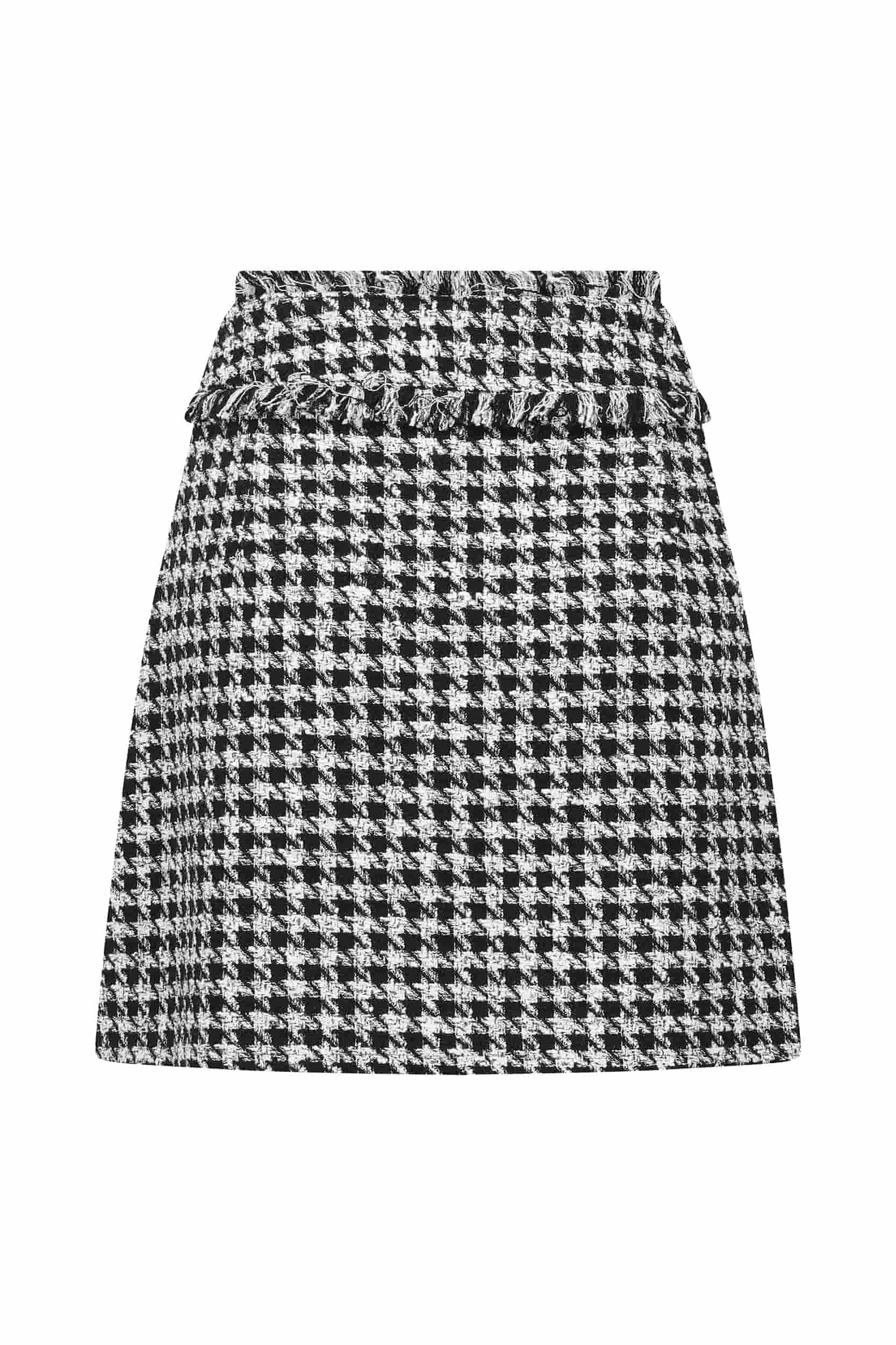 Crowbar Patterned Mini Skirt --[BLACK-WHITE]