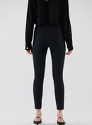 Double Zipper Black Women's Trousers --[BLACK]