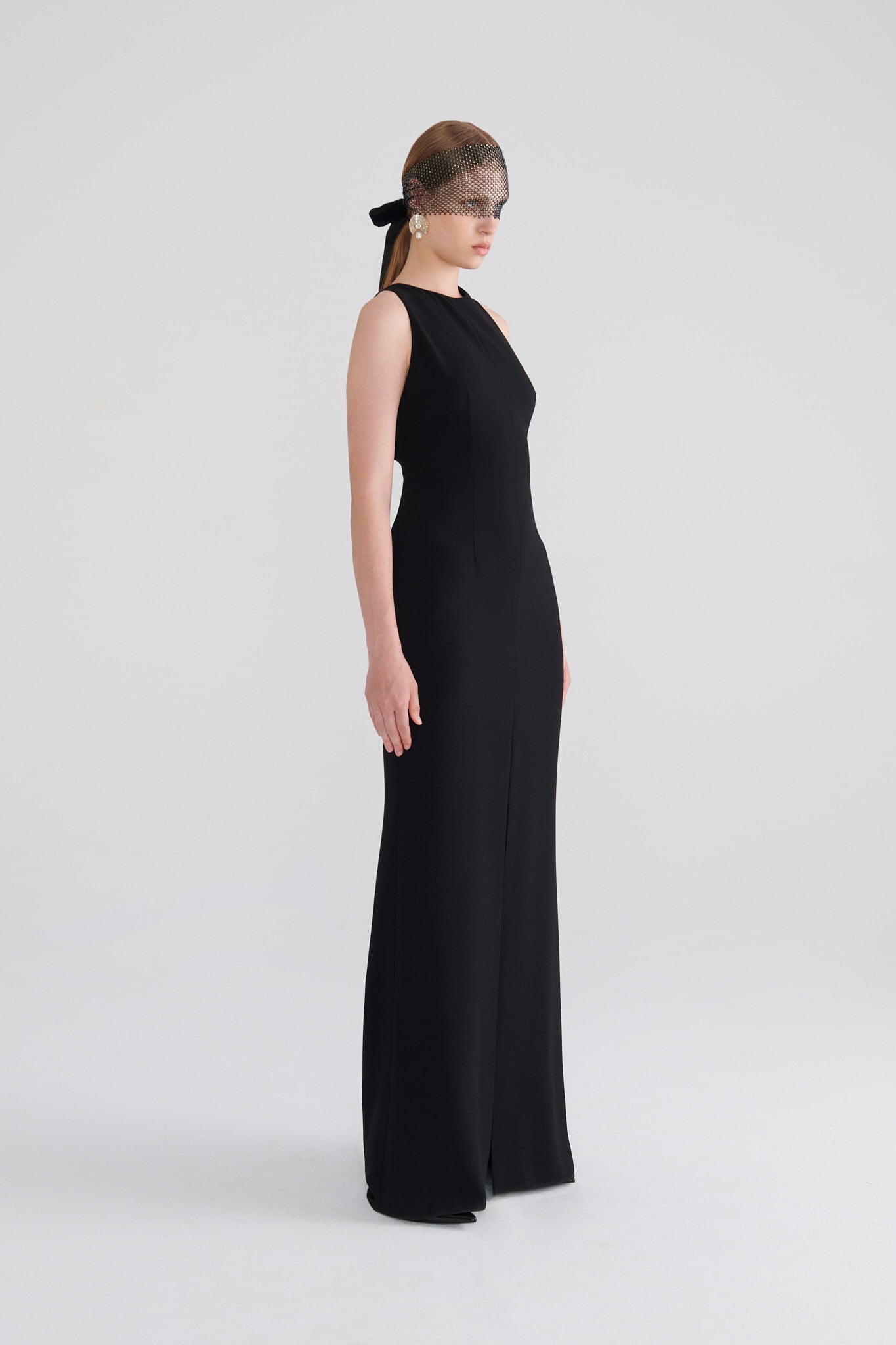 Elegant Backless Black Evening Dress --[BLACK]