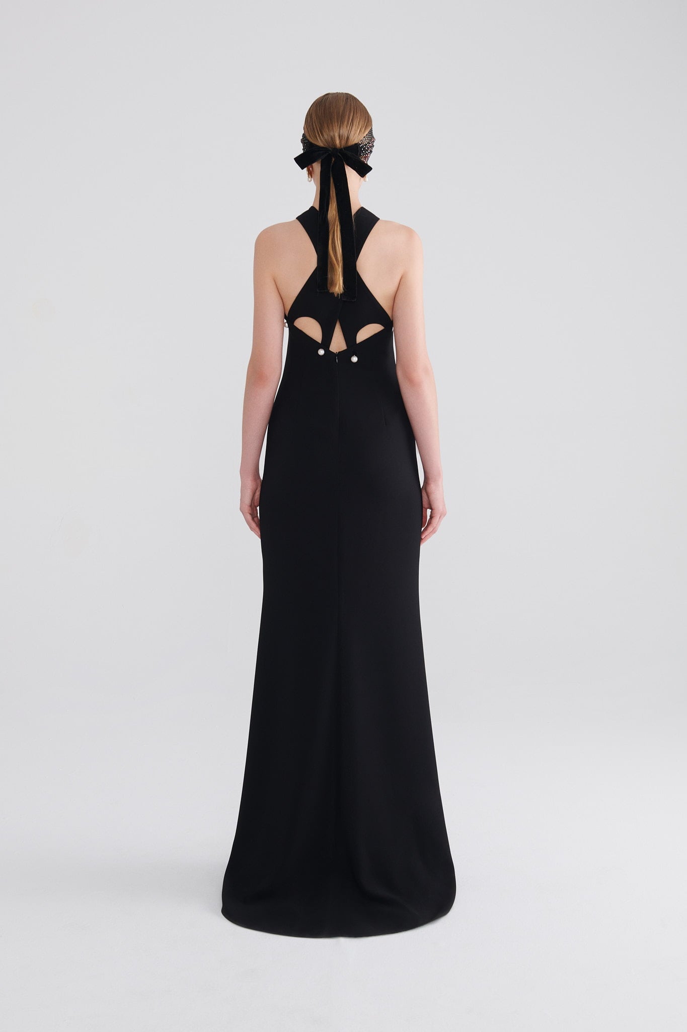 Elegant Backless Black Evening Dress --[BLACK]