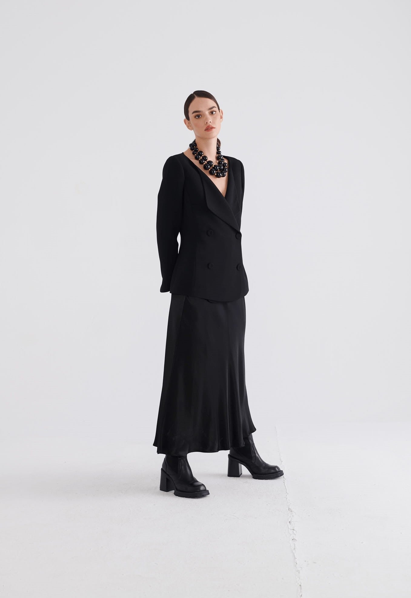 Elegant Double Breasted Women's Jacket ---[BLACK]