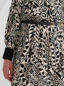 Ethnic Patterned Belted Midi Dress -- [ORIGINAL]
