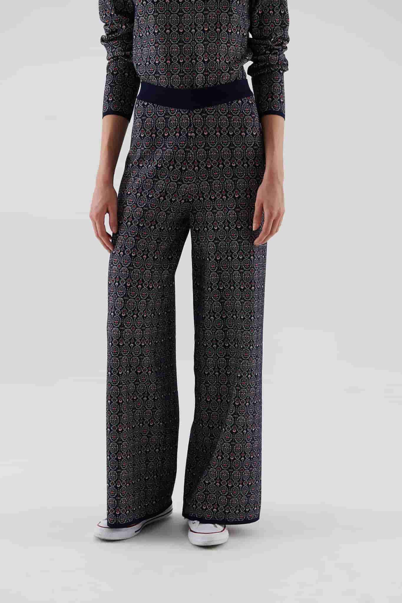 Ethnic Patterned Elastic Knitwear Trousers--[ORIGINAL]