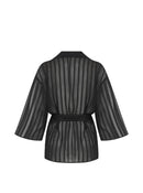 Kimono Sheer Black Women's Shirt --[BLACK]