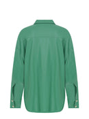 Leather Look Green Women's Shirt --[GREEN]