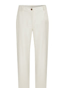 Leather Look Women's Trousers --[WHITE]