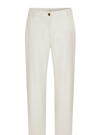 Leather Look Women's Trousers --[WHITE]