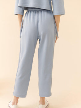Pastel Blue Casual Trousers --[BLUE]