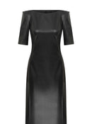 Sassy Black Short Sleeve Dress --[BLACK]