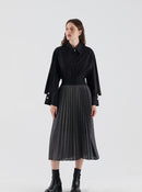 Shimmer Pleated Midi Skirt --[ORIGINAL]