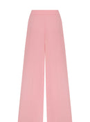 Silk Crepe Women's Wide-leg Trousers ---[PINK]