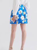 Sky Vibe Floral Mini Skirt--[ORIGINAL]