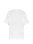 White Pineapple Print Women's T-shirt --[WHITE]