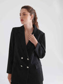 Workaholic Buttoned Striped Women's Jacket --[ORIGINAL]