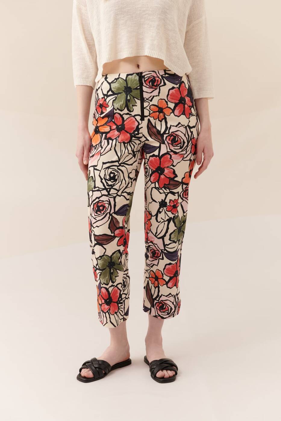 Flower Garden Capri Trousers --[ORIGINAL]
