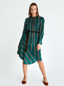 ROMAN USA-Emerald Pattern-Block Dress-- [ORIGINAL]