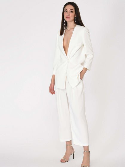 ROMAN USA- [WHITE] Tapered Canvas Pant-- [ECRU]