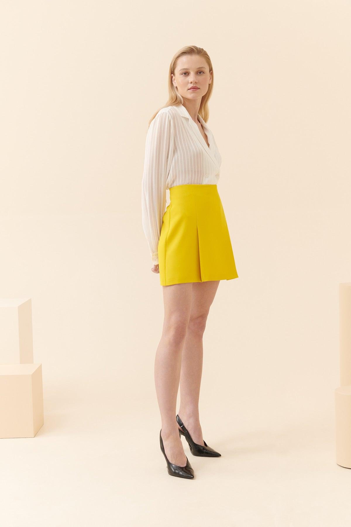 Sunflower Yellow Mini Skirt --[YELLOW]