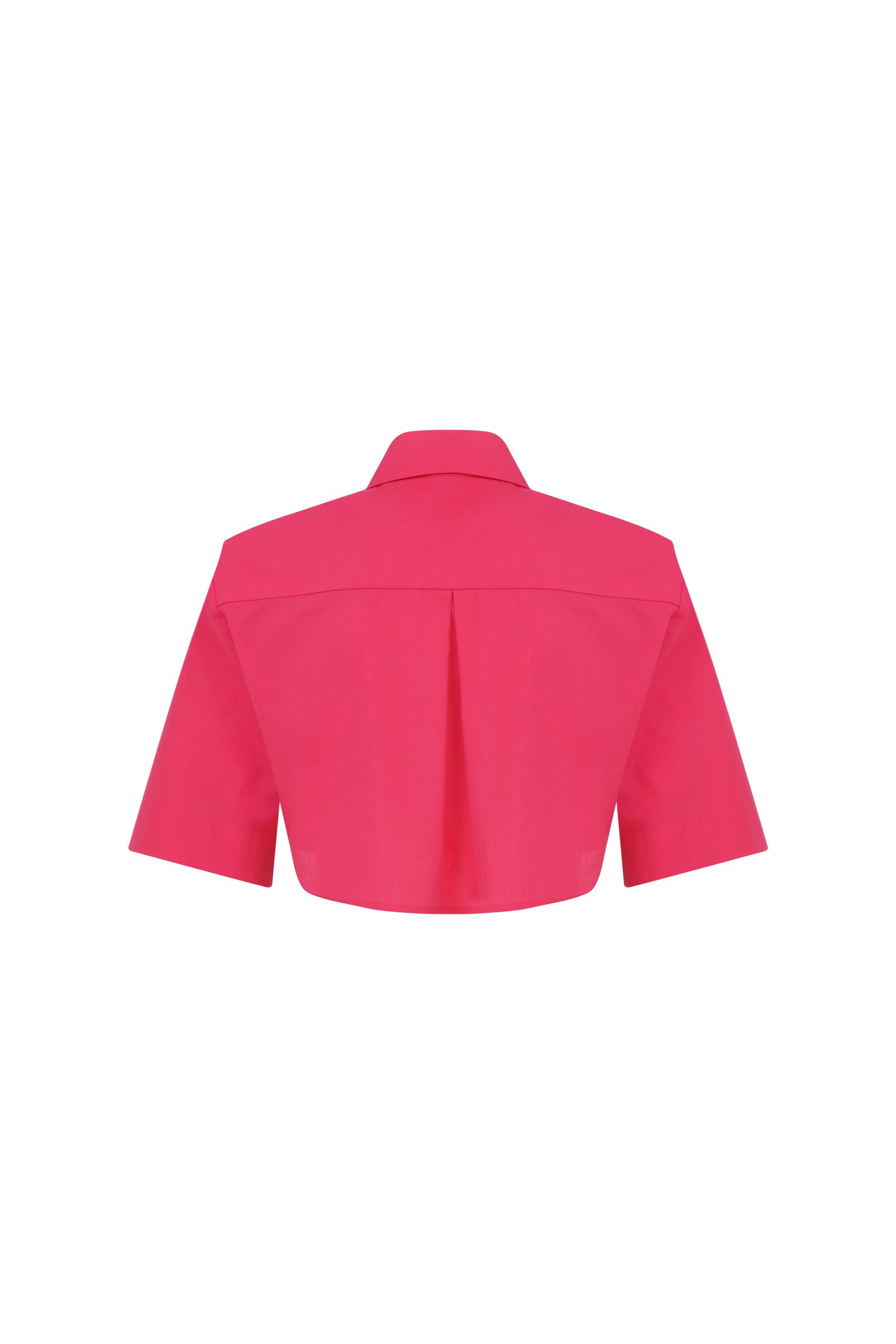Crop Poplin Fuchsia Women's Shirt --[FUCHSIA]