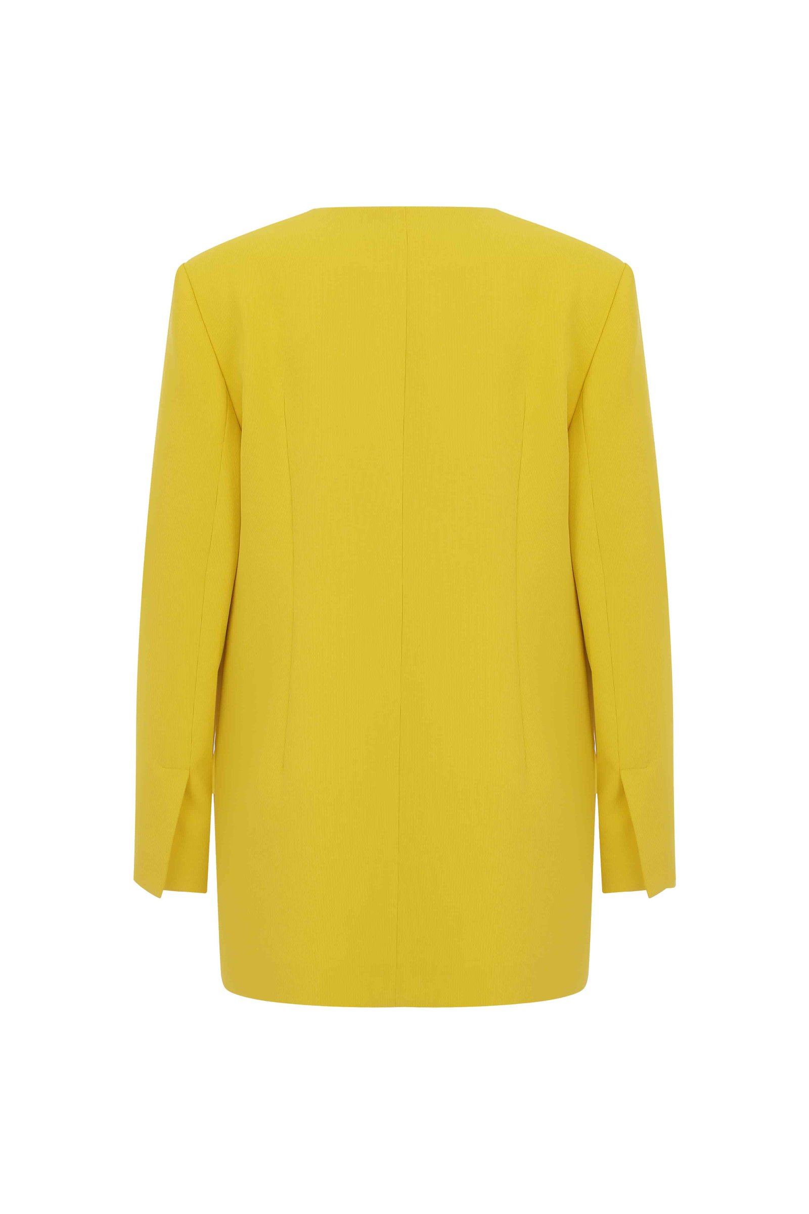 Sunflower Double Breasted Yellow Women's Jacket --[YELLOW]