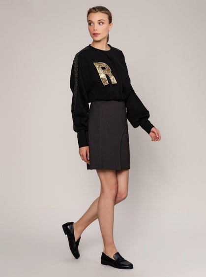 Zip Detail Mini Skirt